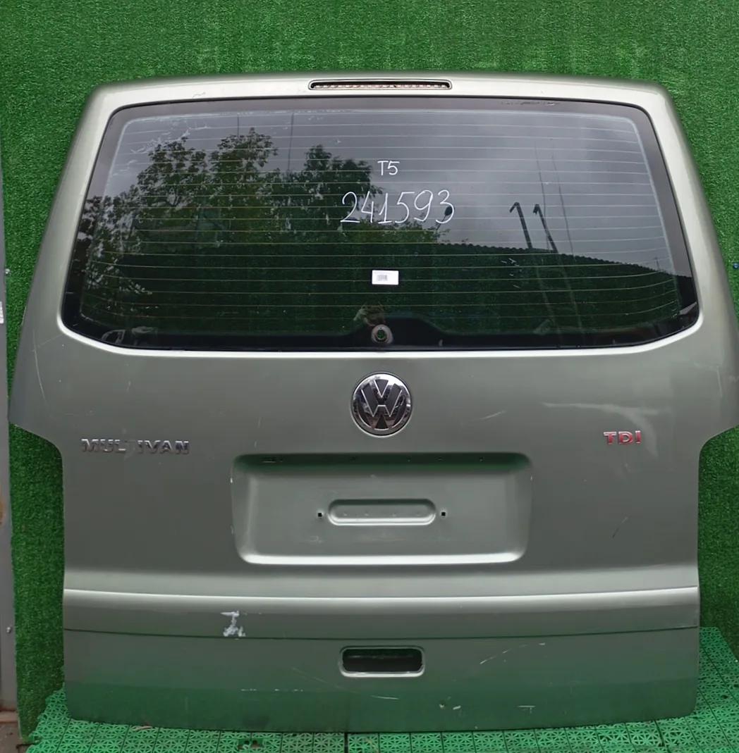 Крышка багажника VOLKSWAGEN TRANSPORTER T5 2003- с проёмом для стекла зелёная б/у
