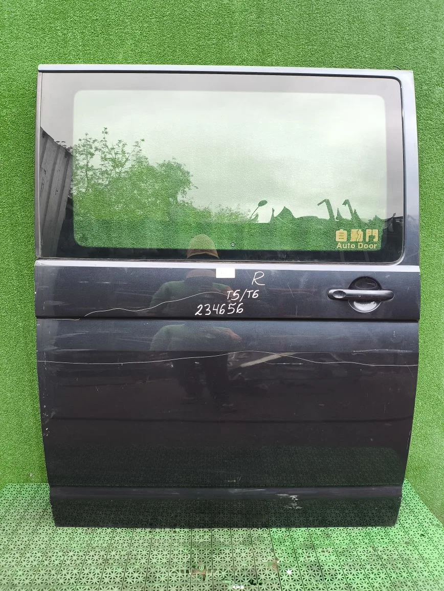 Дверь VOLKSWAGEN TRANSPORTER T5/T6 2003- сдвижная (с вырезом под стекло) правая синяя б/у