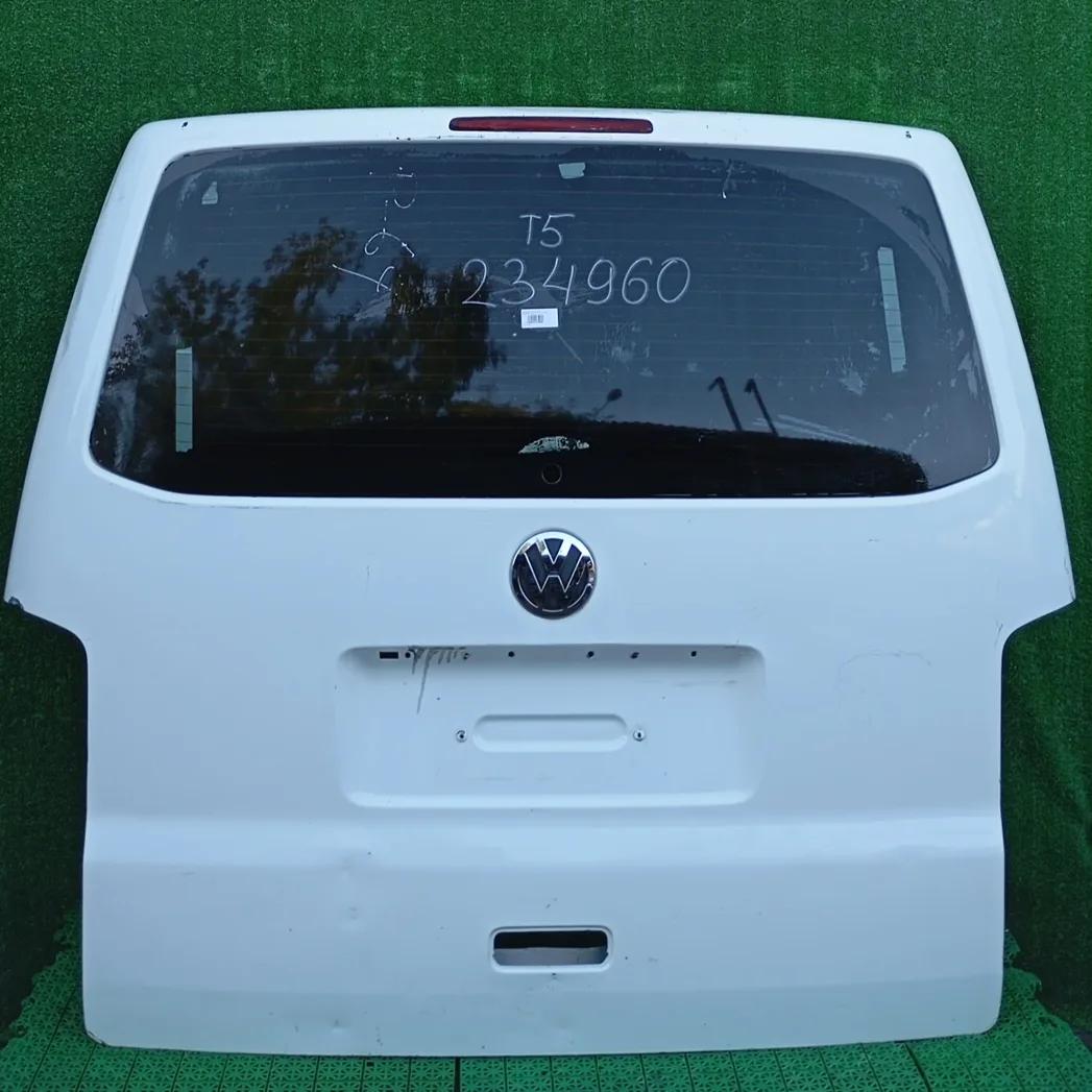 Крышка багажника VOLKSWAGEN TRANSPORTER T5 2003- с проёмом для стекла белая б/у