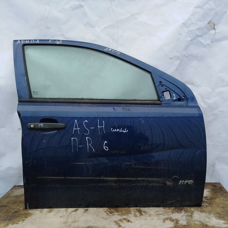 Дверь OPEL ASTRA H 2004- передняя правая синяя Б/У