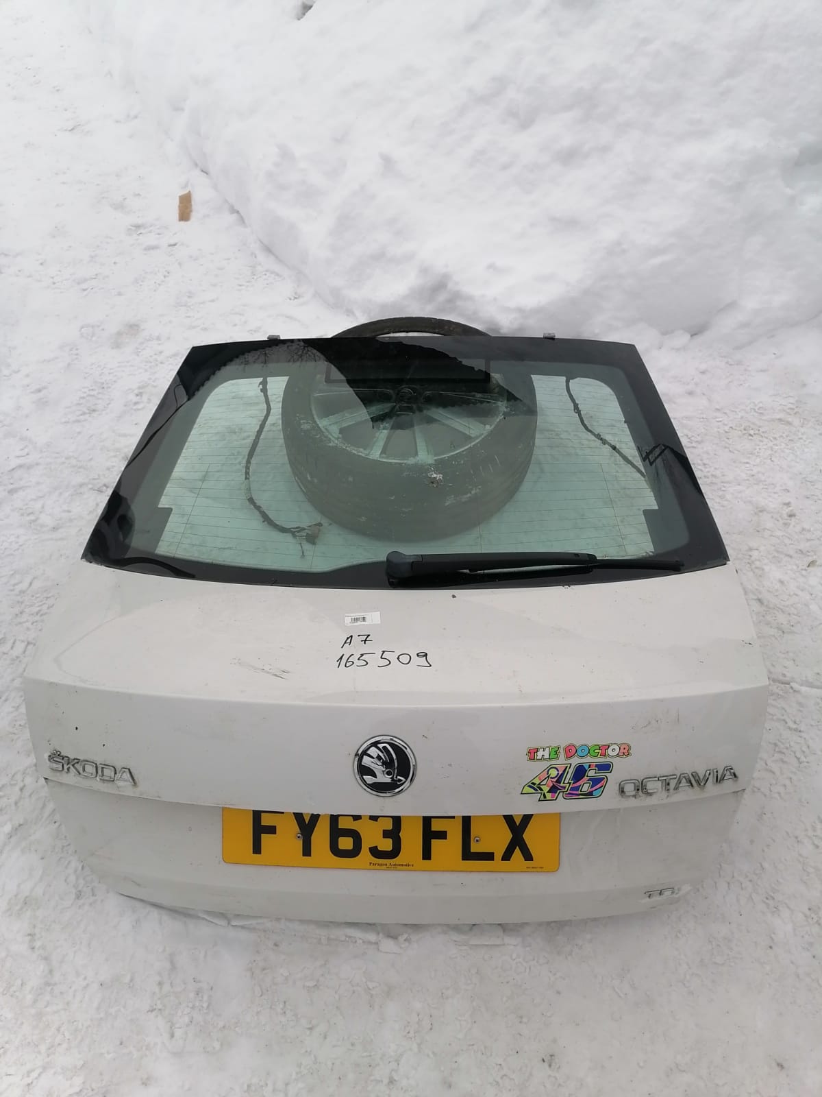 Крышка багажника SKODA OCTAVIA A7 2013- хэтчбек белая б/у