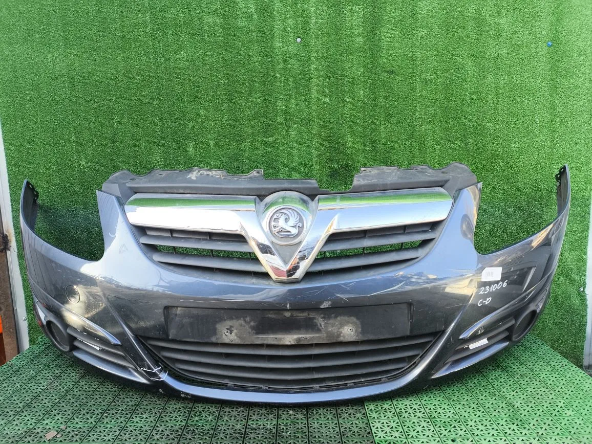 Бампер OPEL CORSA D 2006- передний синий б/у