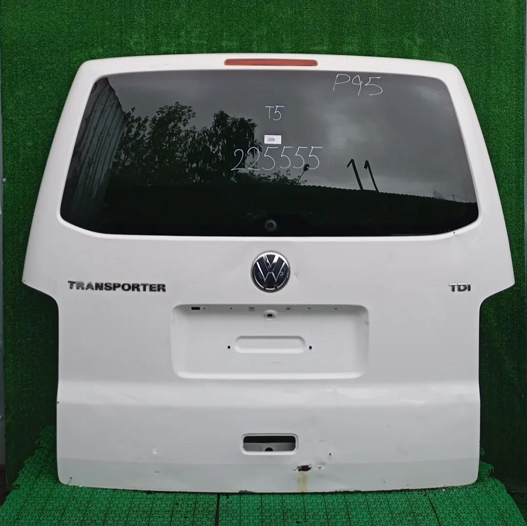 Крышка багажника VOLKSWAGEN TRANSPORTER T5 2003- с проёмом для стекла белая б/у