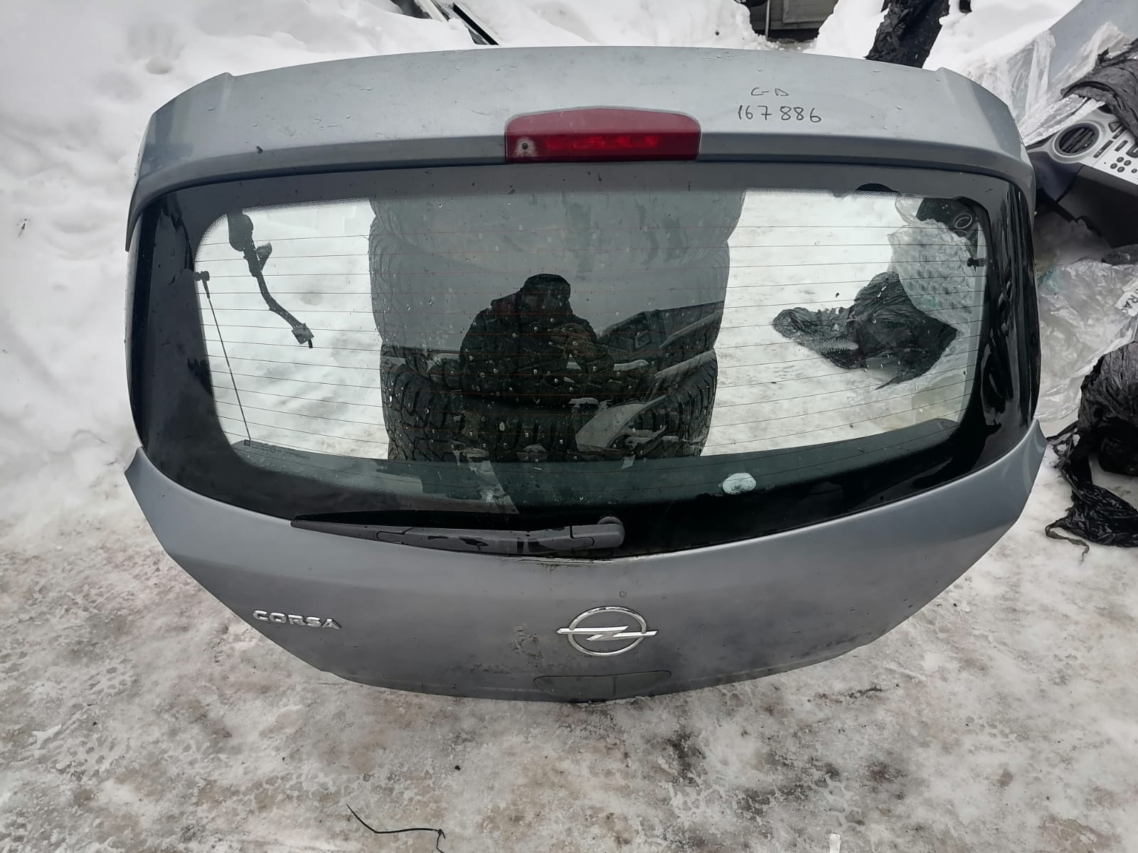 Крышка багажника OPEL CORSA D 2006- хэтчбек 5 ти дверная серая б/у