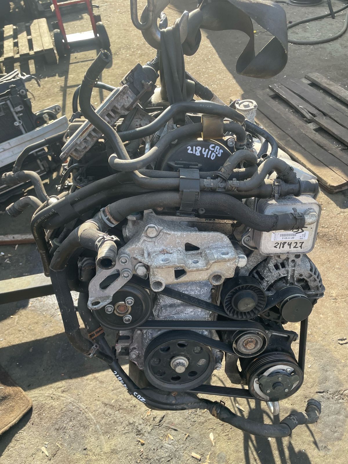 Двигатель AUDI A3, SKODA  OCTAVIA RAPID, VOLKSWAGEN GOLF 5+/6, CADDY CBZA/CBZB 1,2T 63/77 KW, 86/105 ЛС 2008- б/у