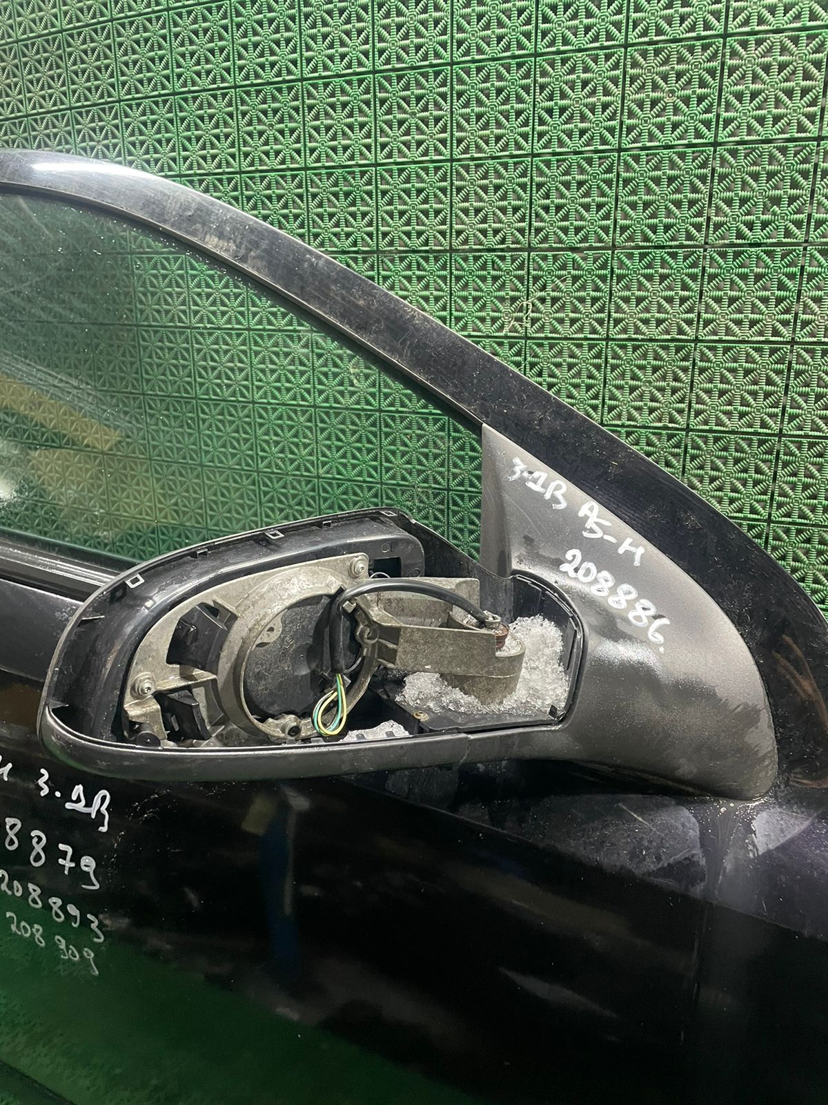 Зеркало OPEL ASTRA H 2004- 3 х дверное купэ электрическое правое чёрное б/у