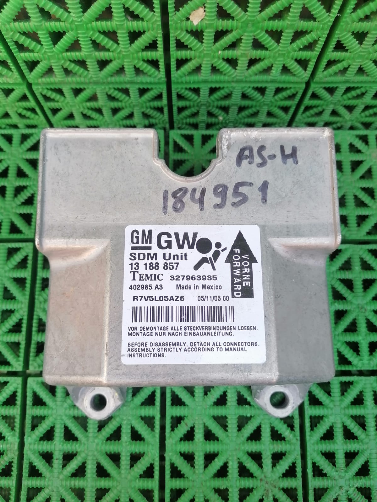 Блок управления подушками безопасности AIR BAG OPEL ASTRA H 2004- б/у