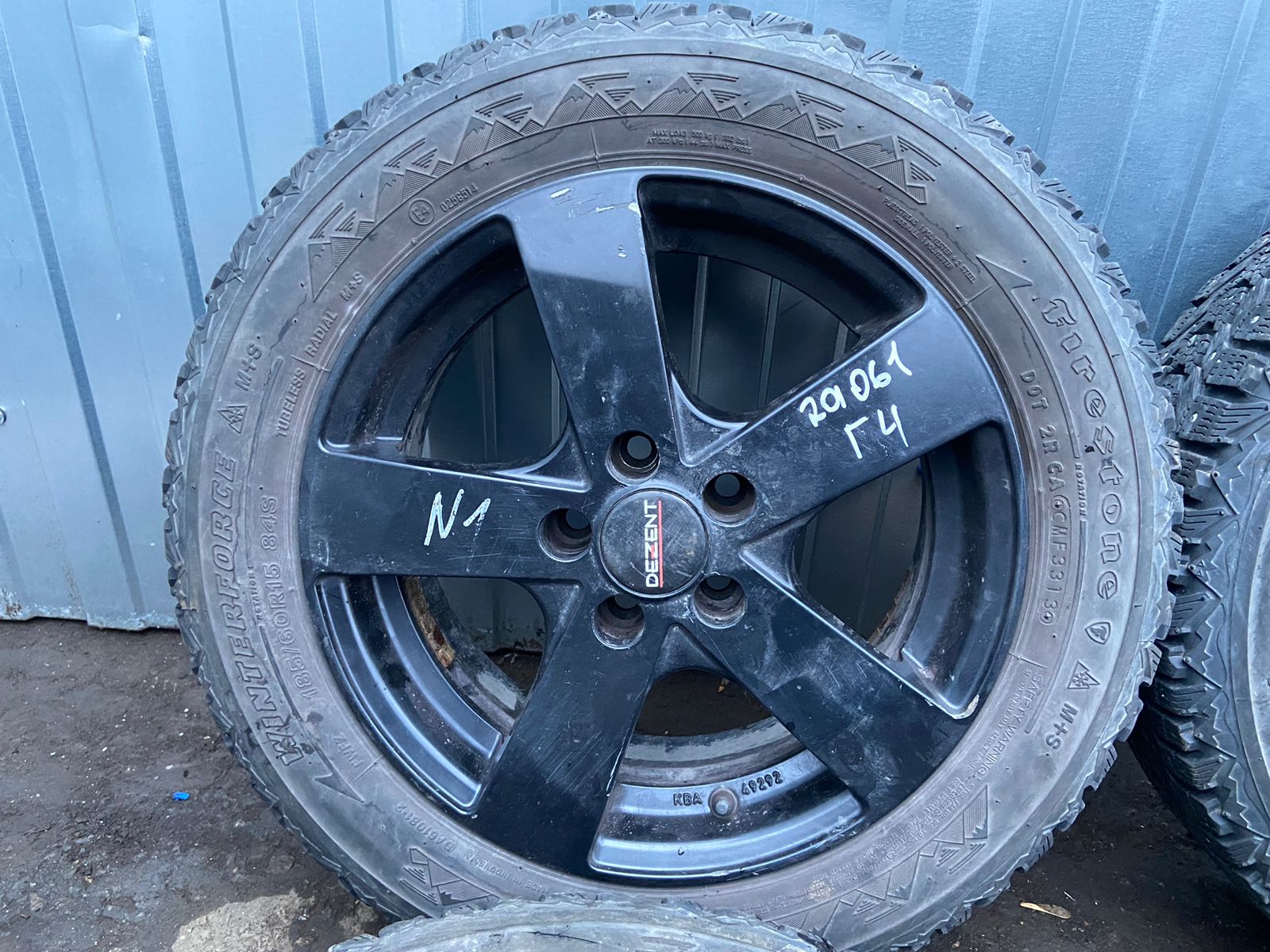 Диск колёсный AUDI A3, SKODA OCTAVIA 1U, RAPID, VOLKSWAGEN GOLF 4, BORA, POLO 1997- литой комплект R15 6J 43ET чёрные б/у