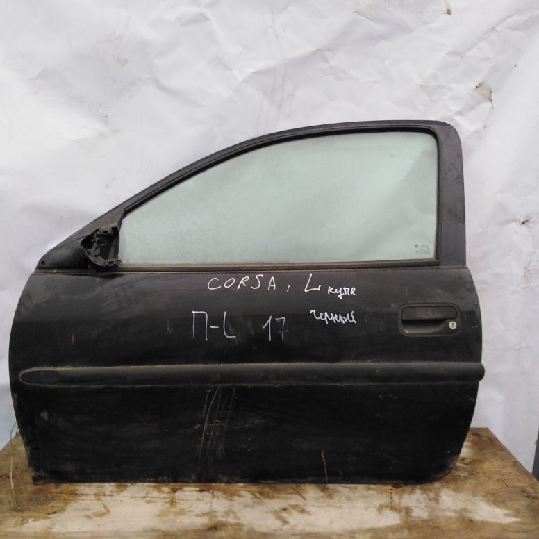 Дверь OPEL CORSA B 1993- купе 3хдверная передняя левая черная Б/У