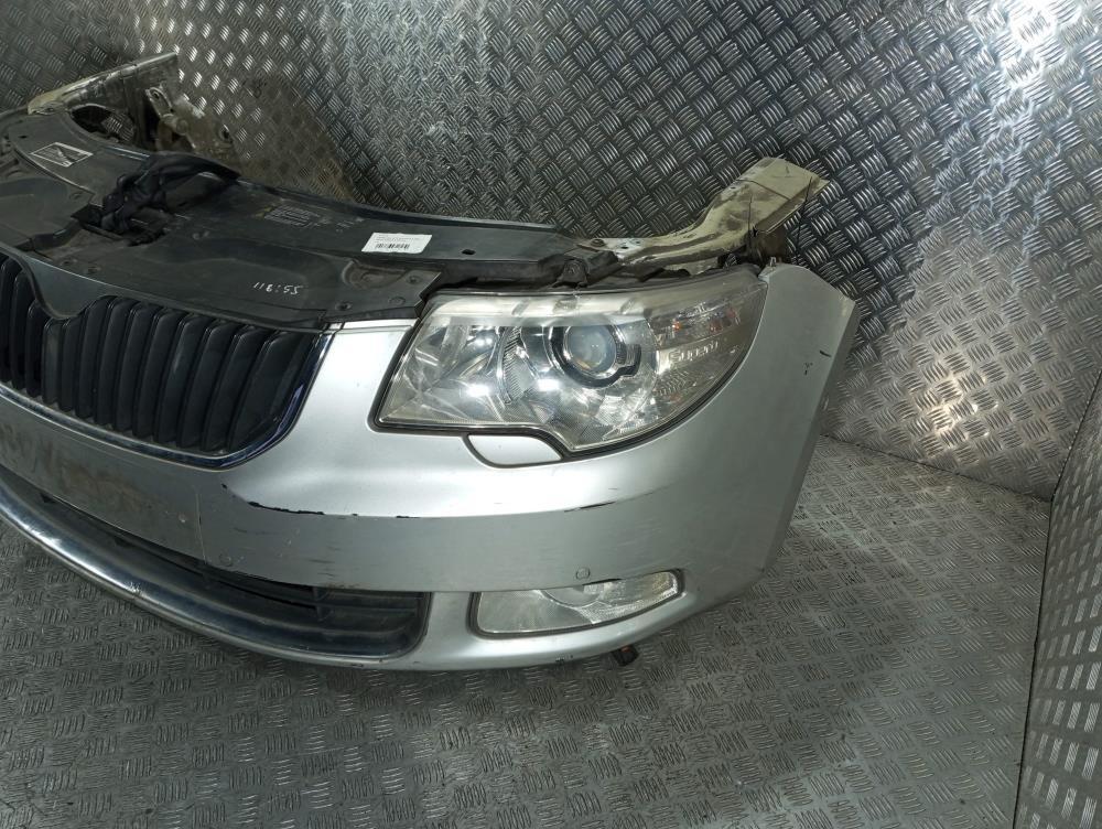 Лонжерон SKODA SUPERB 2008- передний левый серебро б/у