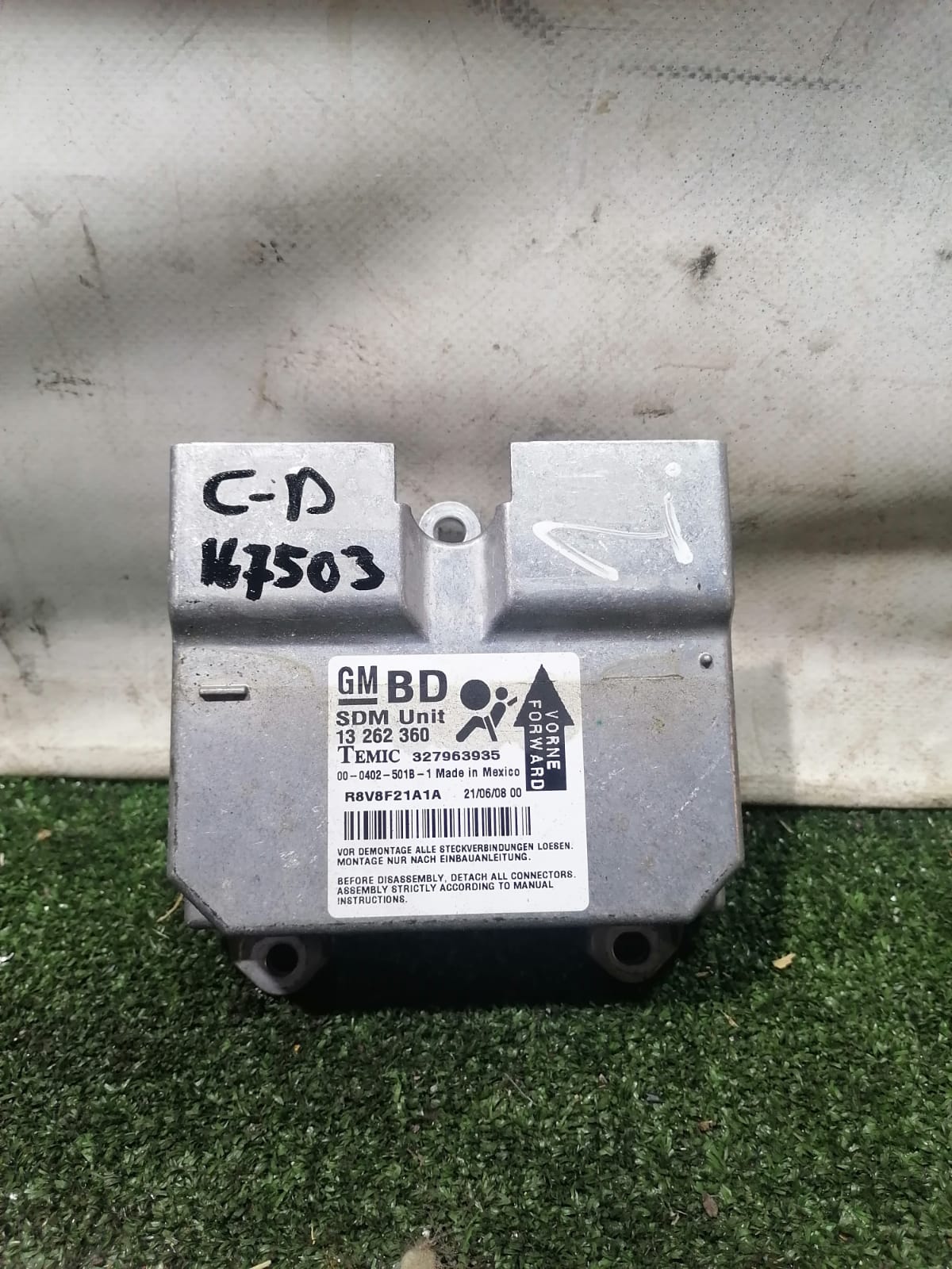 Блок управления подушками безопасности AIR BAG OPEL CORSA D 2006- б/у