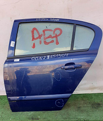 Дверь OPEL ASTRA H 2004- седан задняя левая синяя б/у