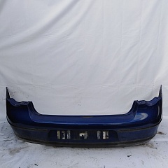 Бампер VOLKSWAGEN PASSAT B6 2005- задний седан (молдинг чёрный) синий Б/У